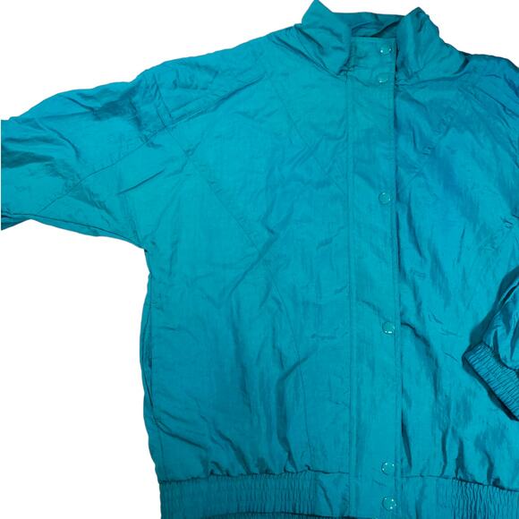 Lavon Petites | Vintage Teal Leisure Jacket | Petite Large - Picture 8 of 13